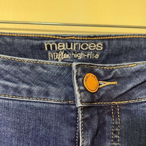 Maurices Dark Blue Everflex High-Rise Jeans - Size 14 W - Picture 1 of 5